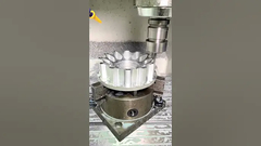 Close-up of machining aluminum on 3-axis CNC milling machine.#cncmachine #cncmilling #cnc #fyp