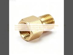 Pressure Gauge Copper Joint Precision CNC Machining China Custom Copper Alloy Conductive Block CNC Machining Services Precision Pressure Gauge Fitting