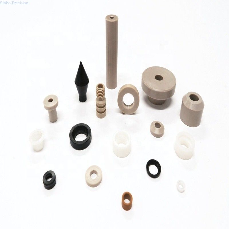 Small POM PEEK Plastic Spare Parts ISO9001 CNC Turning Precision Parts