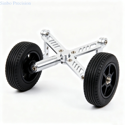 Obstacle Crossing Auxiliary Wheel Bracket High Strength CNC Machining China Custom for Special Robot