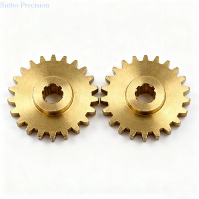 CNC machining china precision CNC Machining brass gear custom copper alloy machined parts high precision transmission components